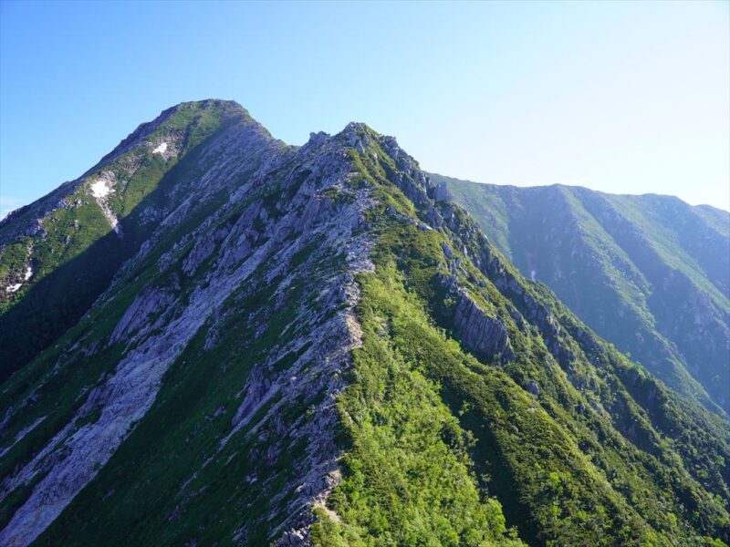 蝶槍から見る常念岳